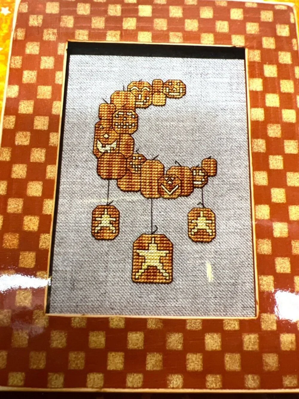 Pumpkin Moon Cross-Stitch Pattern Ever So Little #17 By Simply Old-Fashioned